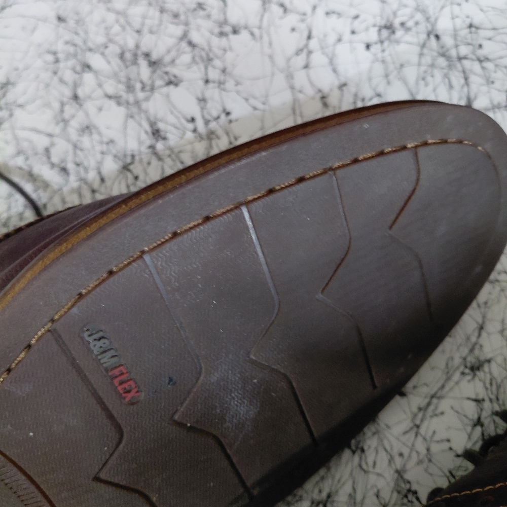 Johnston & Murphy Men’s Oxford Style Shoes. J.M. Warner LU 9D A dark brown color - Picture 11 of 13